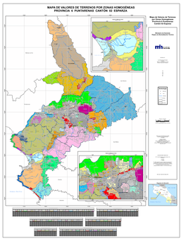 Mapa De Valores De Terrenos Por Zonas Homogéneas Provincia 6 Puntarenas Cantón 02 Esparza