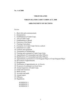 Virgin Islands Cadet Corps Act, 2008