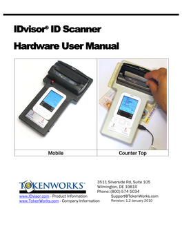 Idvisor Hardware Manual Page 2 of 38 Countertop Version 1