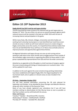 Edition 10: 20Th September 2013