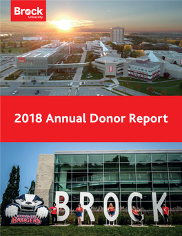 2018 Annual Donor Report Thank You I Want to Take This Opportunity to Thank Each and Every One of Our Donors