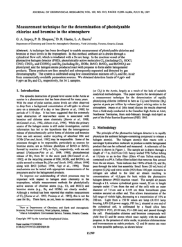 Measurement Technique for the Determination of Photolyzable