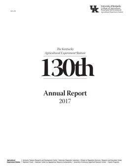 AR-123: 2017 Kentucky Agricultural Experiment Station Annual Report