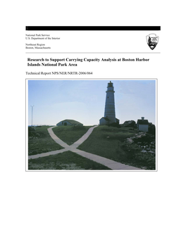 Research to Support Carrying Capacity Analysis at Boston Harbor Islands National Park Area