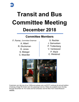 Transit and Bus Committee Meeting December 2018