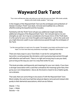 Wayward Dark Tarot Book.Pdf