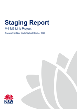 Staging Report M4-M5 Link Project Transport for New South Wales | October 2020