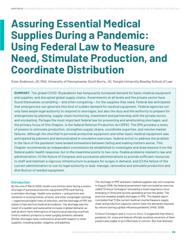 Using Federal Law to Measure Need, Stimulate Production