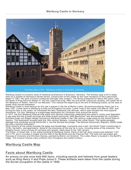 Wartburg Castle in Germany