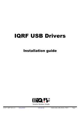 IQRF USB Drivers