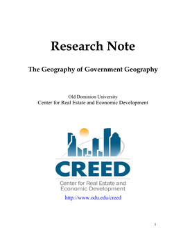 The Geography of Government Geography