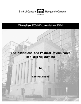 The Institutional and Political Determinants of Fiscal Adjustment