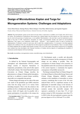 Design of Microturbines Kaplan and Turgo for Microgeneration Systems: Challenges and Adaptations