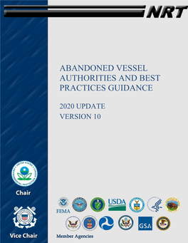 NRT Abandoned Vessel Authorities and Best Practices Guidance 2020