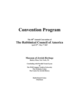 Convention Program