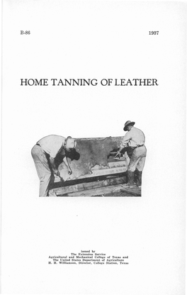 Home Tanning of Leather
