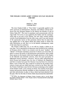 The Nizam-I Cedid Army Under Sultan Selim Iii 1789-1807