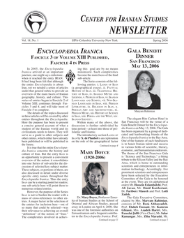 Newsletter Spring 2006 FINAL!.Indd