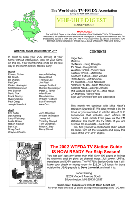 Vhf-Uhf Digest E-Zine Version