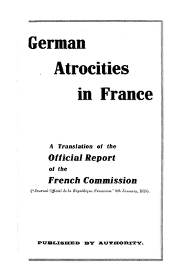 German Atrocities in France