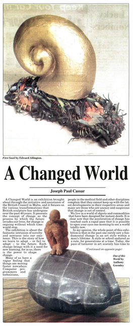 A Changed World Joseph Paul Cassar