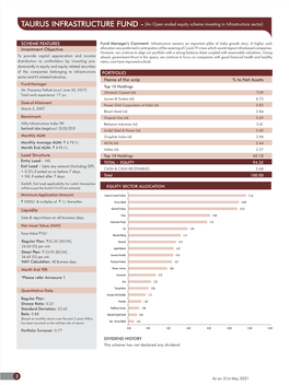 Taurus Infrastructure Fund Factsheet