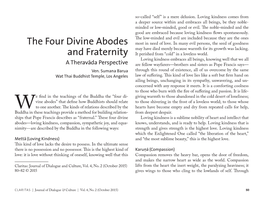 The Four Divine Abodes and Fraternity