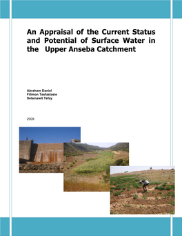 An Appraisal of the Current Status and Potential of Surface Water in the Upper Anseba Catchment
