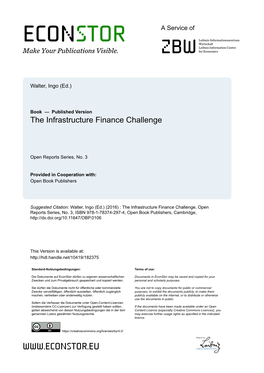 The Infrastructure Finance Challenge