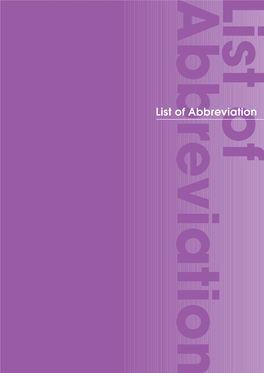 List of Abbreviations