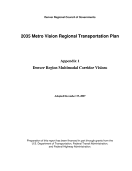 2035 Metro Vision Regional Transportation Plan