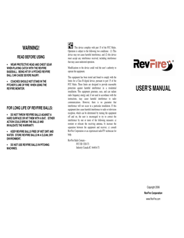 User's Manual