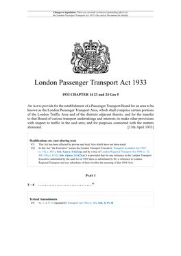 London Passenger Transport Act 1933