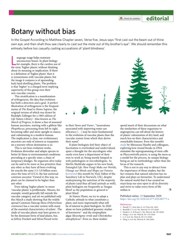 Botany Without Bias