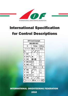 IOF Control Descriptions 2018