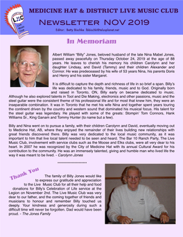 2019 11 Newsletter Copy