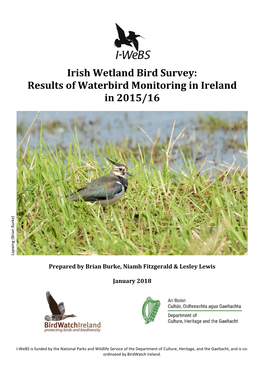 Irish Wetland Bird Survey: Waterbird Monitoring Monitoring Waterbird Brian Burke Ordinated