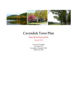 Cavendish Town Plan Select Board Hearing Draft January 2018