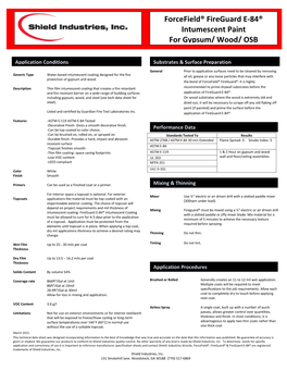 Forcefield® Fireguard E-84® Intumescent Paint for Gypsum/ Wood/ OSB