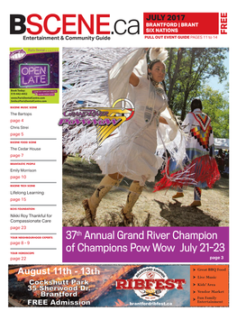 37Th Annual Grand River Champion of Champions Pow Wow July 21-23
