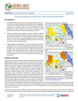 COUNTRY Food Security Update