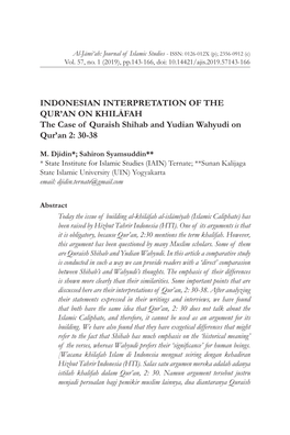 Indonesian Interpretation of the Qur'an