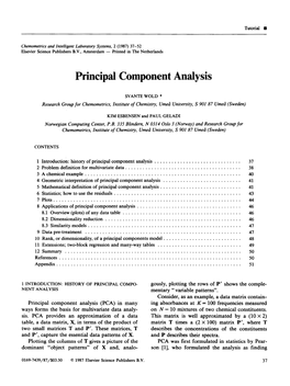 Principal Component Analysis