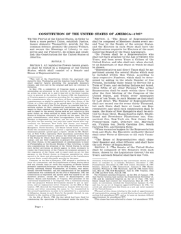 Constitution of the United States of America—17871