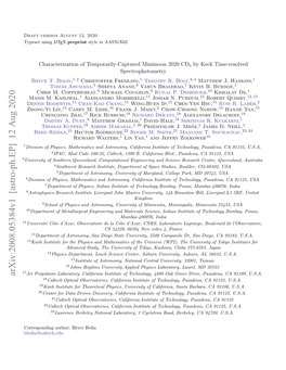 Characterization of Temporarily Captured Minimoon 2020 CD₃ By