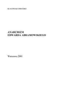 Anarchizm Edwarda Abramowskiego