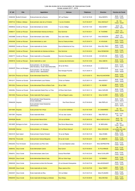 Liste Écoles 2017-2018