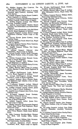 2802 Supplement to the London Gazette, 13 June, 1946