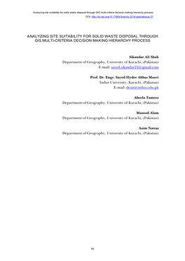 Analyzing Site Suitability for Solid Waste Disposal