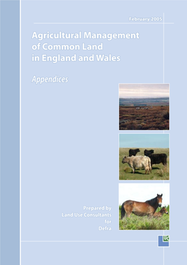 Agricultural Management of Common Land in England and Wales